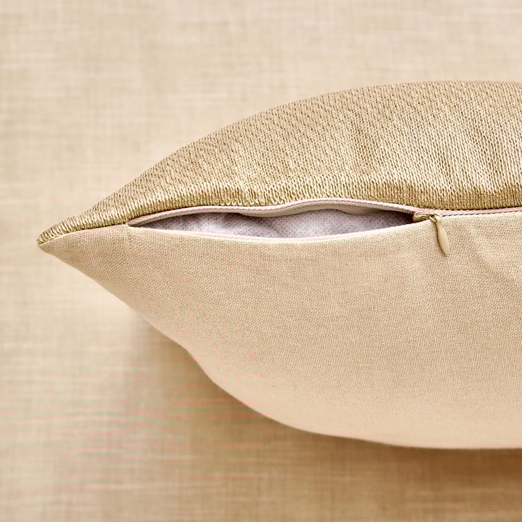 Glimmer Dusk Caden Zari Embroidered Cushion Cover - 40x40cm