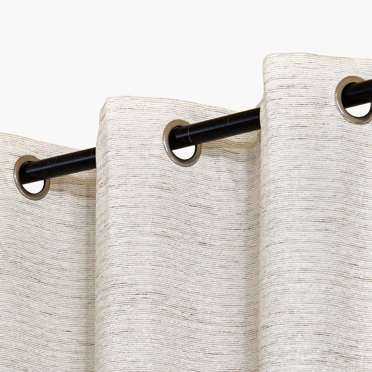 Drift Melange Set of 2 Jacquard Blackout Window Curtains - 5ft