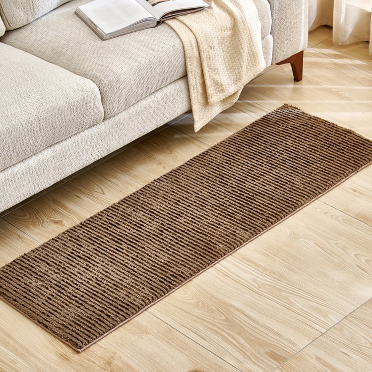 Quartz Striped Carpet with Canvas Backing - 150x50cm