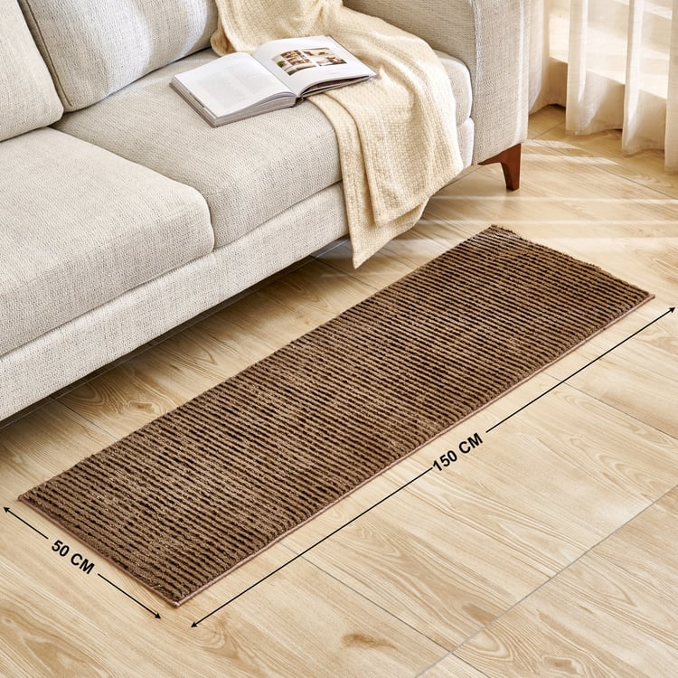 Quartz Striped Carpet with Canvas Backing - 150x50cm