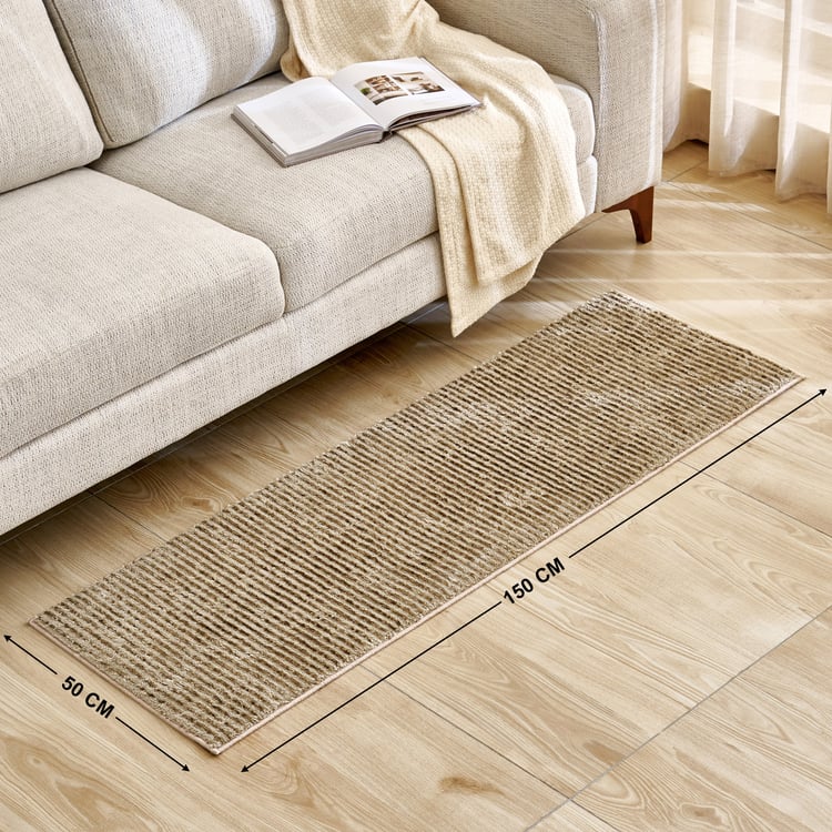 Quartz Striped Carpet with Canvas Backing - 150x50cm