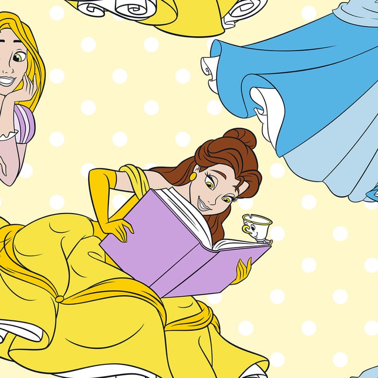 SPACES Kids Cotton 144TC Disney Princesses Print 3Pcs Double Bedsheet Set