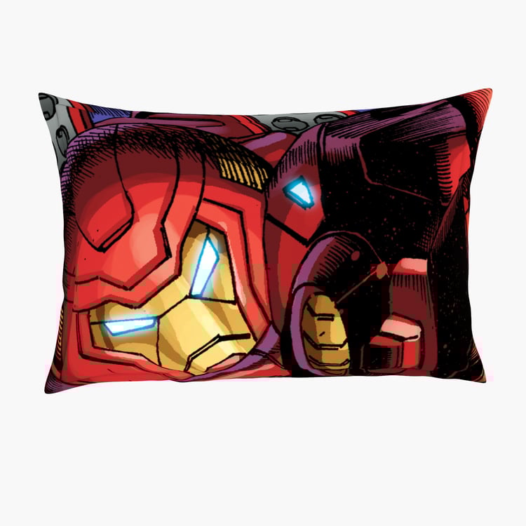 SPACES Kids Cotton 180TC Ironman Print 3Pcs Queen Bedsheet