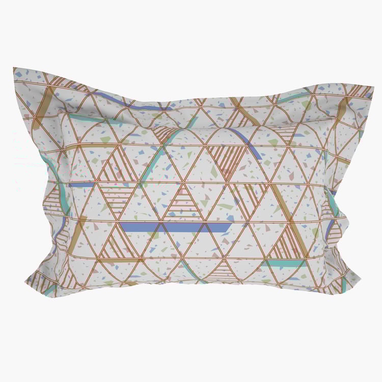 SPACES Adore Cotton 105TC Geometric Print 3Pcs Queen Bedsheet