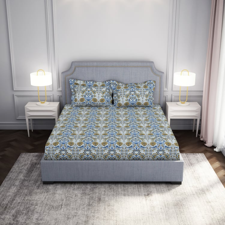 SPACES Adore Microfiber 105TC Floral Print 3Pcs Queen Bedsheet Set