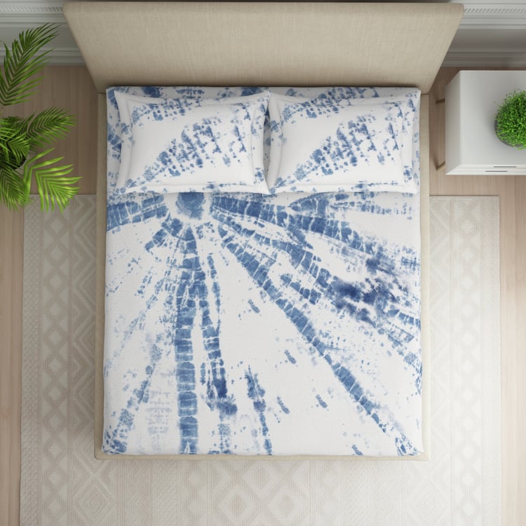 SPACES Essentials Cotton 138TC Printed 3Pcs Queen Bedsheet Set