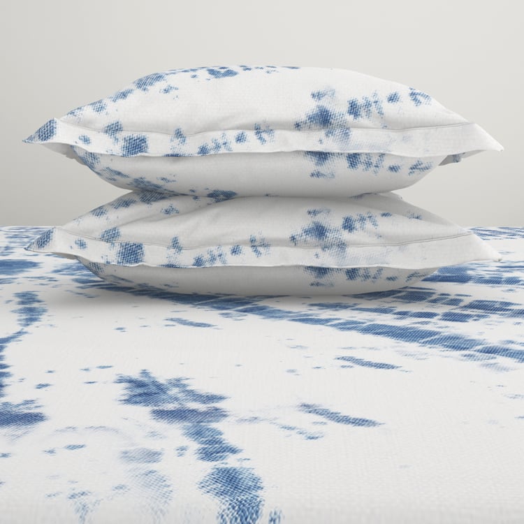 SPACES Essentials Cotton 138TC Printed 3Pcs Queen Bedsheet Set