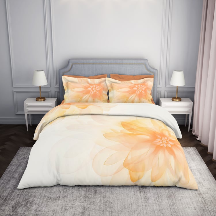 SPACES Elegance Cotton 210TC Floral Print 3Pcs Super King Bedsheet Set