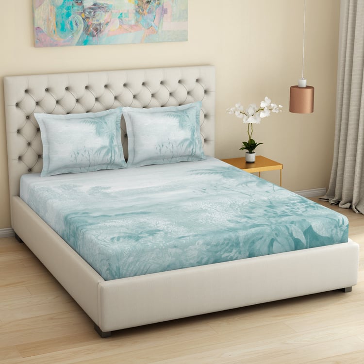 SPACES Essentials Premium Cotton 180TC Printed 3Pcs Super King Bedsheet Set