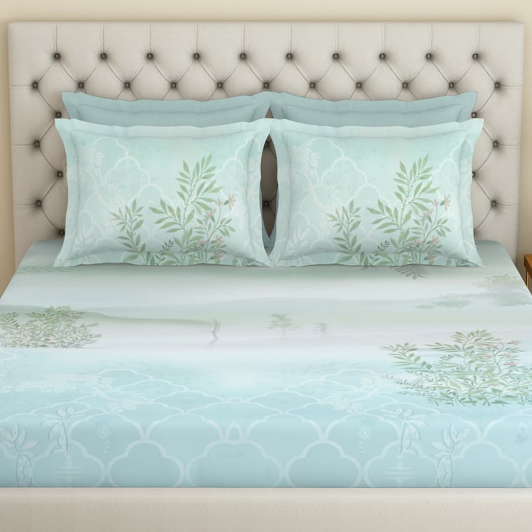 SPACES Essentials Premium Cotton 180TC Printed 3Pcs Super King Bedsheet Set
