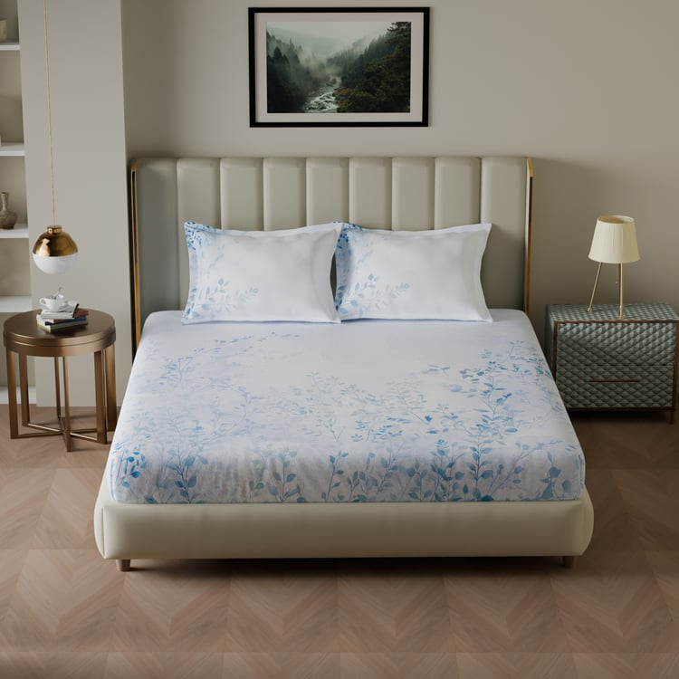 SPACES Restorative Realms Hygro Cotton 210TC Printed 3Pcs Super King Bedsheet Set