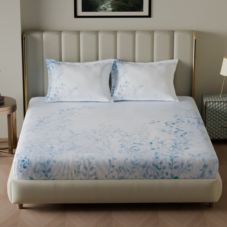 SPACES Restorative Realms Hygro Cotton 210TC Printed 3Pcs Super King Bedsheet Set