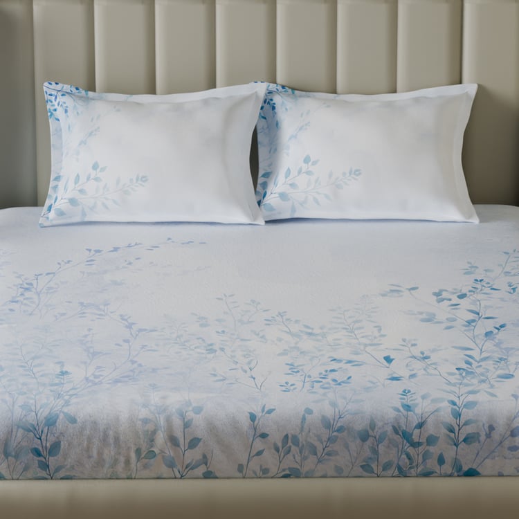 SPACES Restorative Realms Hygro Cotton 210TC Printed 3Pcs Super King Bedsheet Set