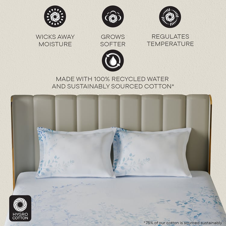 SPACES Restorative Realms Hygro Cotton 210TC Printed 3Pcs Super King Bedsheet Set
