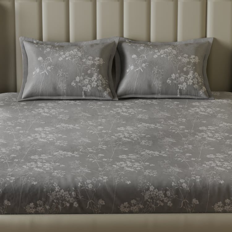 SPACES Restorative Realms Hygro Cotton 210TC Floral Print 3Pcs Super King Bedsheet Set