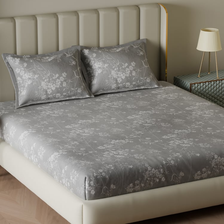 SPACES Restorative Realms Hygro Cotton 210TC Floral Print 3Pcs Super King Bedsheet Set