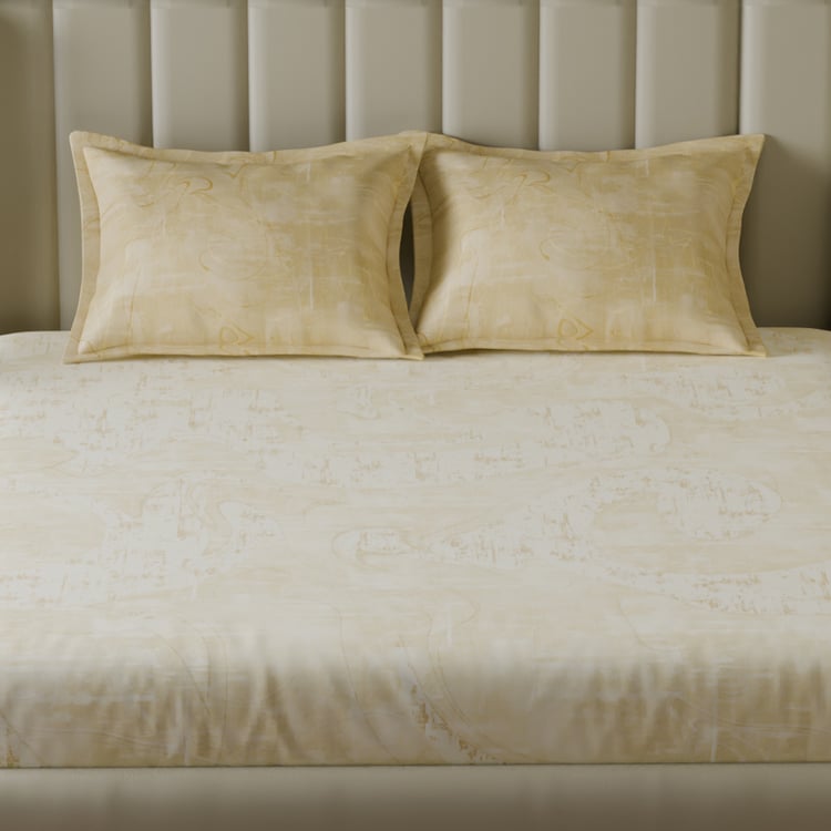 SPACES Earth Matters Hygro Cotton 210TC Printed 3Pcs Super King Bedsheet Set