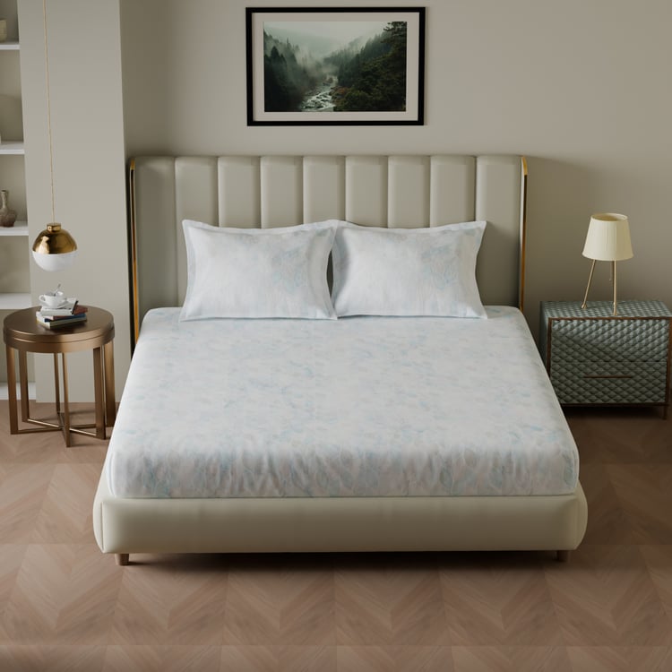SPACES Earth Matters Cotton 210TC Printed 3Pcs Super King Bedsheet Set