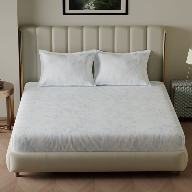 SPACES Earth Matters Cotton 210TC Printed 3Pcs Super King Bedsheet Set