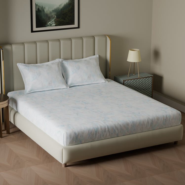 SPACES Earth Matters Cotton 210TC Printed 3Pcs Super King Bedsheet Set