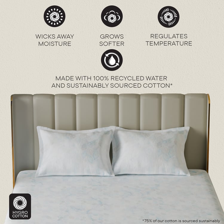 SPACES Earth Matters Cotton 210TC Printed 3Pcs Super King Bedsheet Set