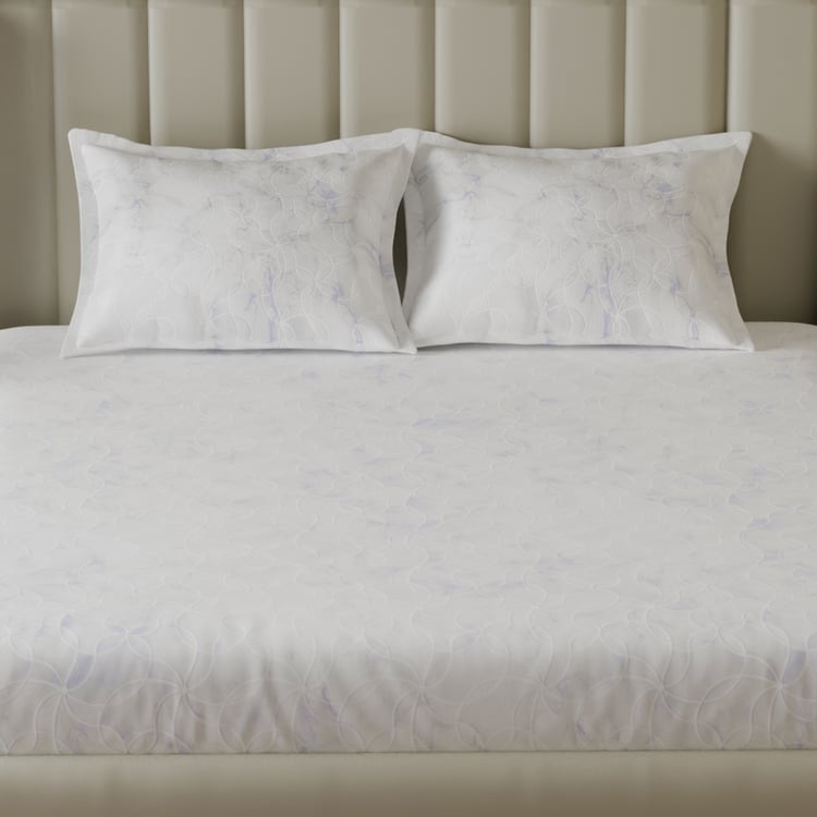 SPACES Earth Matters Cotton 210TC Printed 3Pcs Super King Bedsheet Set