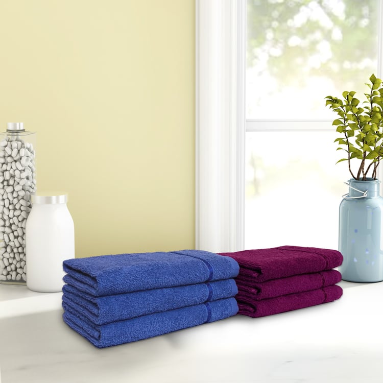 SPACES Seasons Best Quick Dry Set of 6 Cotton Hand Towels - 60x40cm
