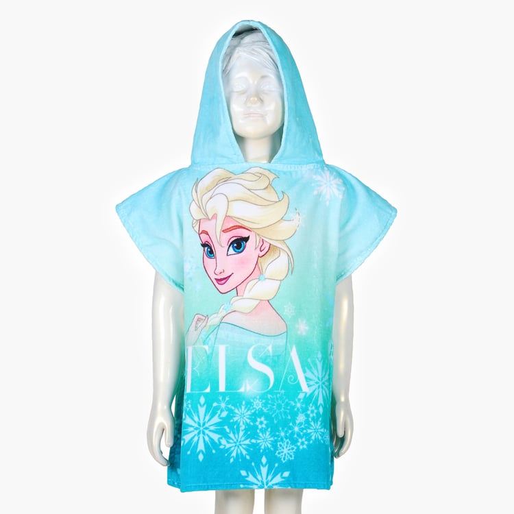 SPACES Kids Cotton Elsa Print Bath Poncho - S