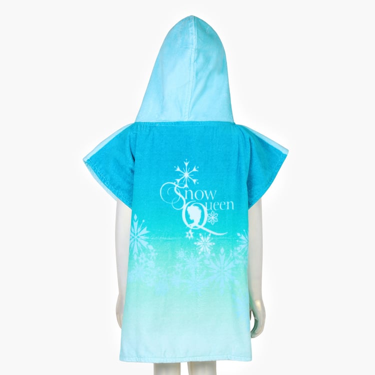 SPACES Kids Cotton Elsa Print Bath Poncho - S