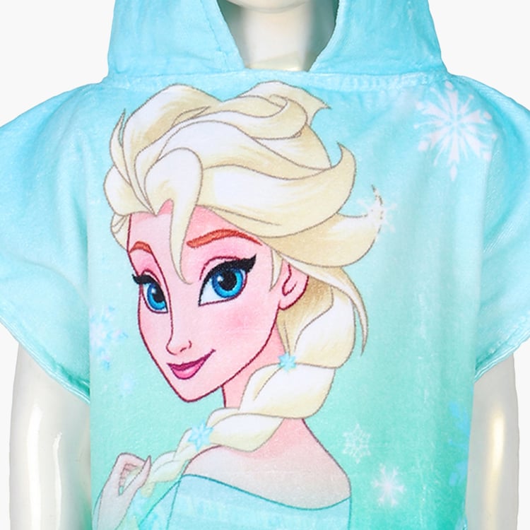 SPACES Kids Cotton Elsa Print Bath Poncho - S