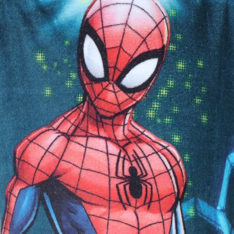 SPACES Kids Cotton Spider-Man Print Bath Poncho - S