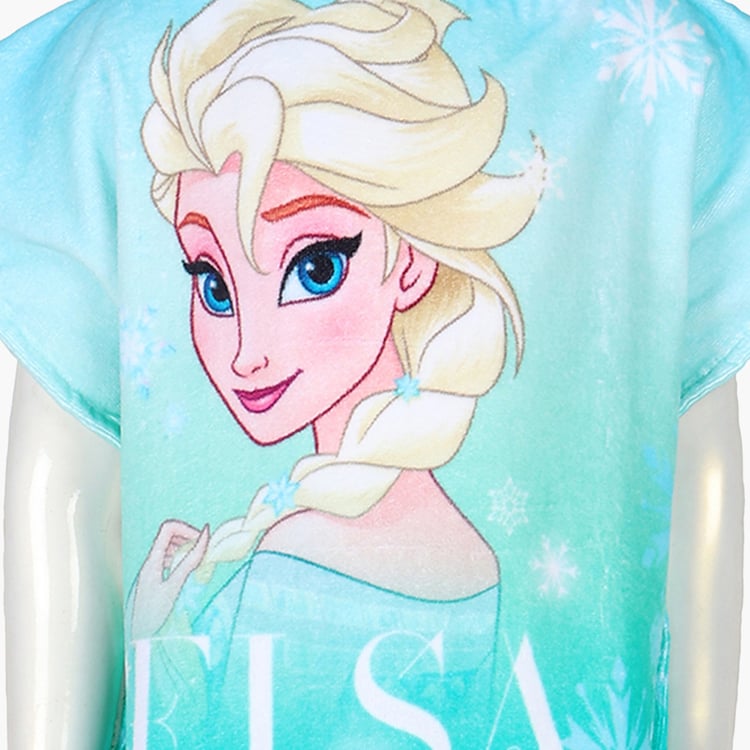 SPACES Kids Cotton Elsa Print Bath Poncho - S