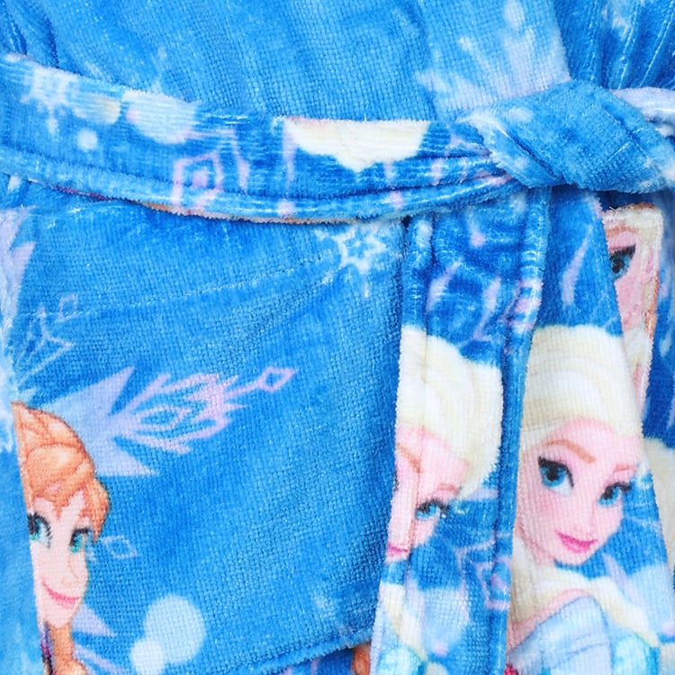 SPACES Kids Cotton Frozen Print Bath Robe - S