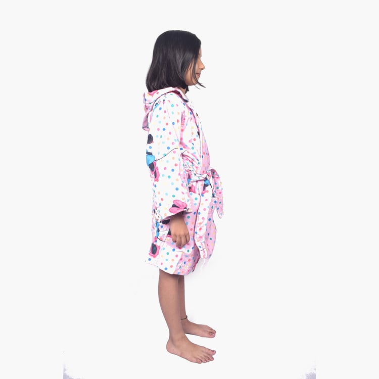 SPACES Kids Cotton Minnie Mouse Print Bath Robe - S