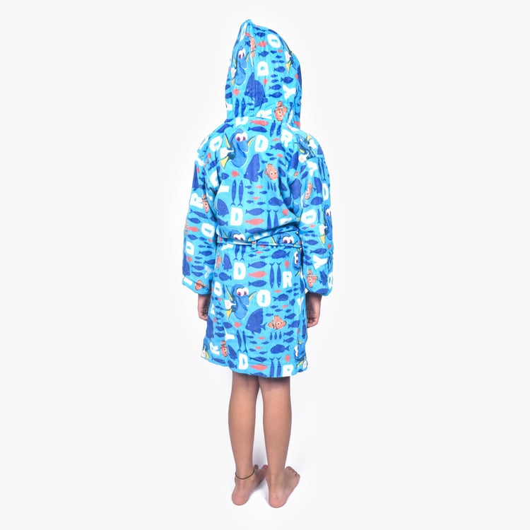 SPACES Kids Cotton Dory Print Bath Robe - S
