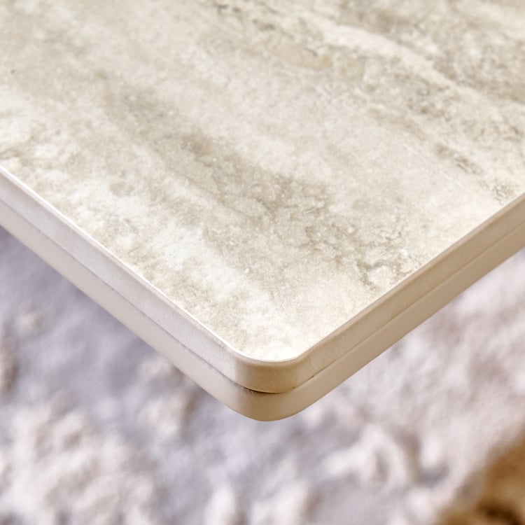 Ivory Ceramic Top Coffee Table - Beige