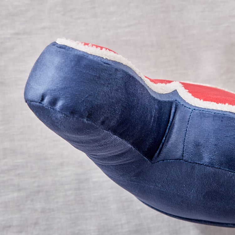 Slate Kids Velvet Fan Finger Filled Cushion - 23x44cm