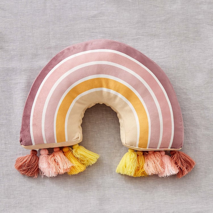 Slate Kids Velvet Rainbow Filled Cushion - 45x30cm