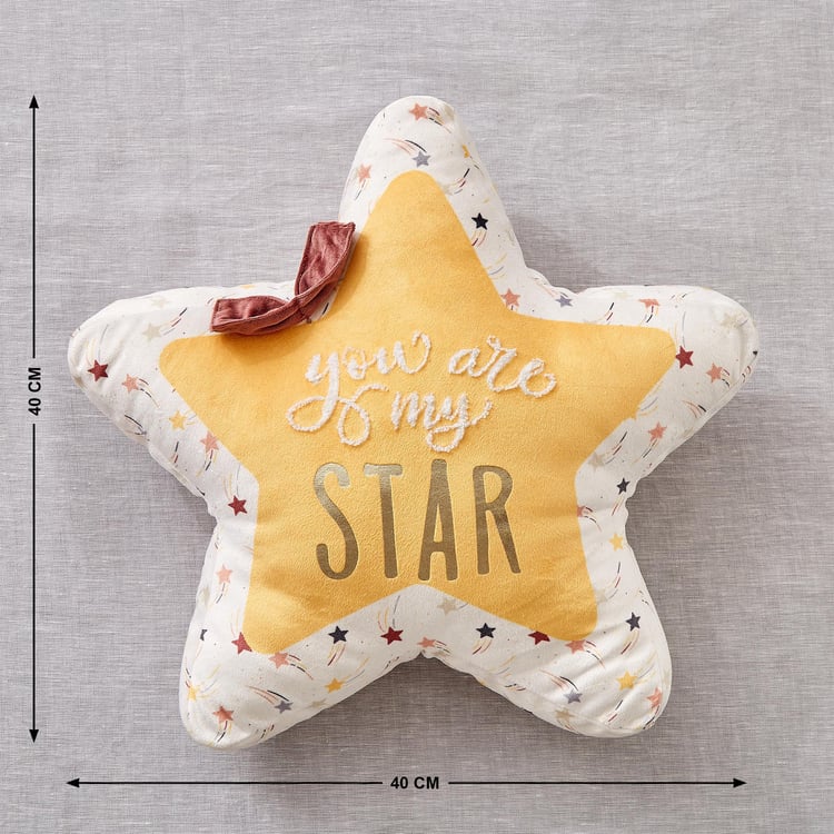 Slate Kids Printed Star Filled Cushion - 40x40cm