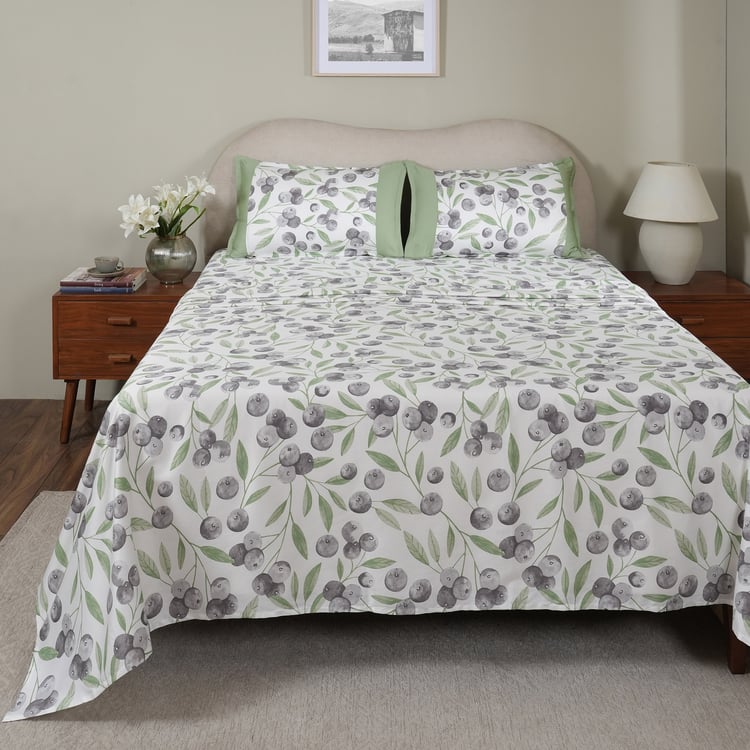 MASPAR Sensory Bloom Cotton 200TC Printed 2Pcs Single Bedsheet Set