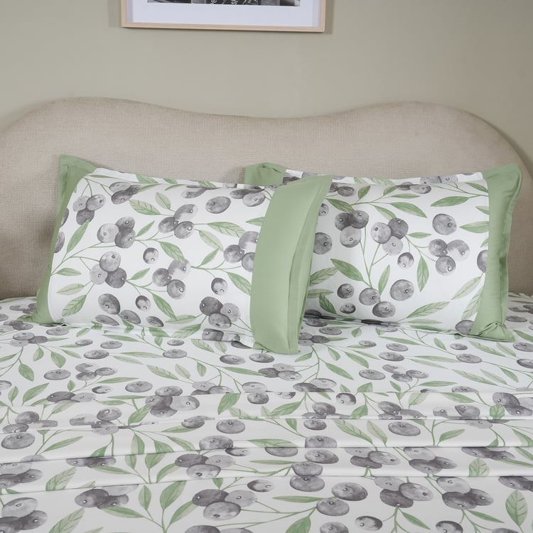 MASPAR Sensory Bloom Cotton 115TC Printed 2Pcs Super King Bedsheet Set