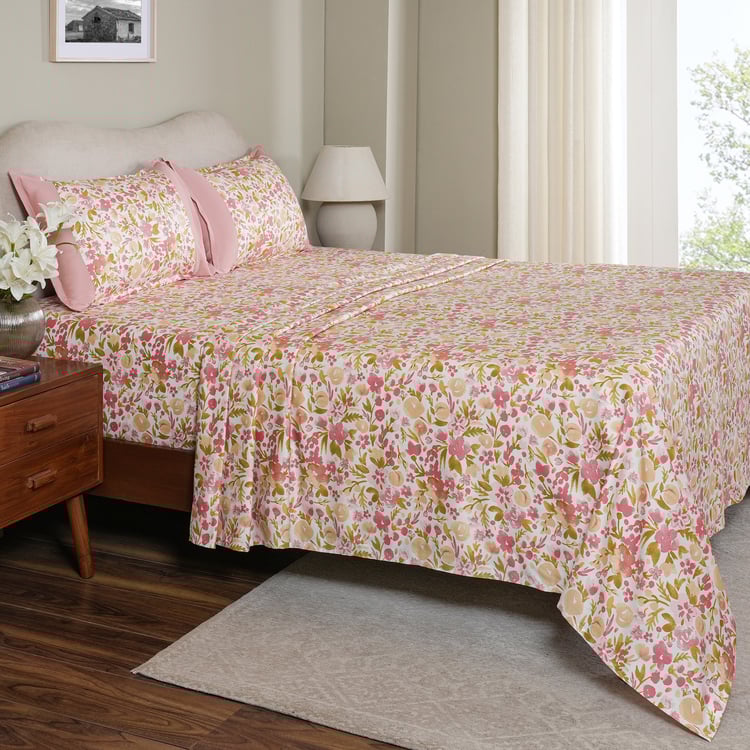 MASPAR Sensory Bloom Cotton 200TC Floral Print 2Pcs Single Bedsheet Set
