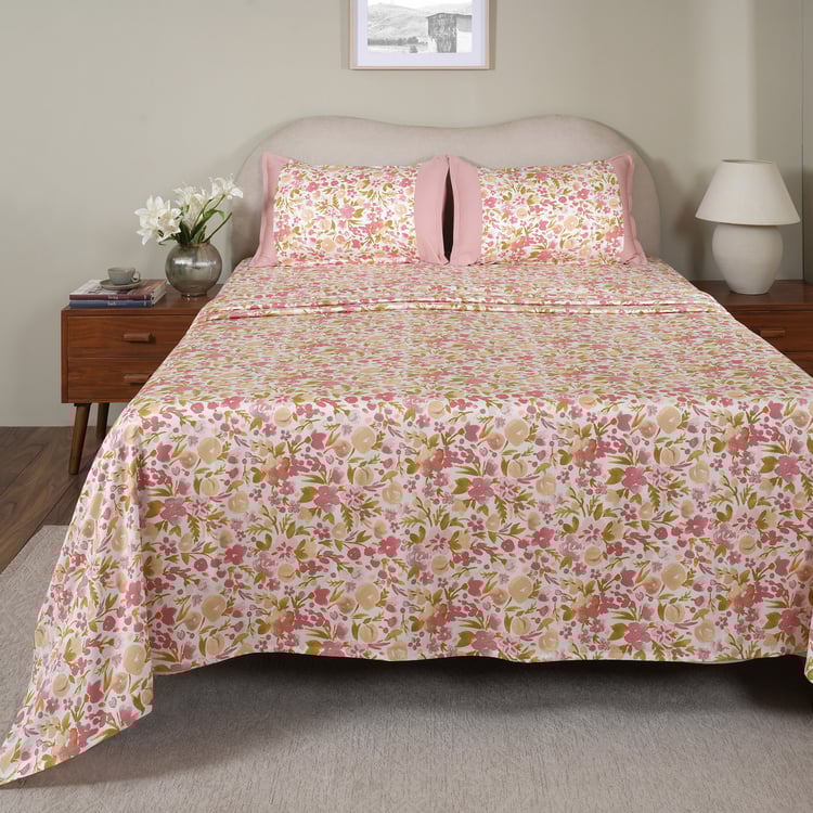 MASPAR Sensory Bloom Cotton 200TC Floral Print 2Pcs Single Bedsheet Set