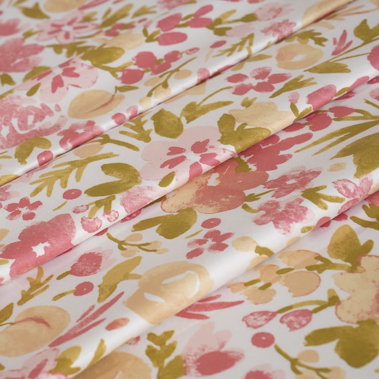 MASPAR Sensory Bloom Cotton 200TC Floral Print 3Pcs Super King Bedsheet Set