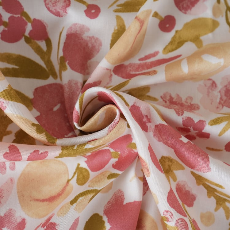 MASPAR Sensory Bloom Cotton 200TC Floral Print 3Pcs Super King Bedsheet Set