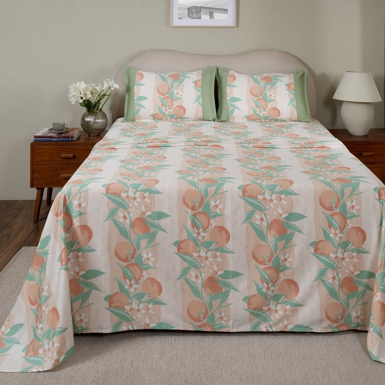 MASPAR Sensory Bloom Cotton 200TC Printed 2Pcs Single Bedsheet Set