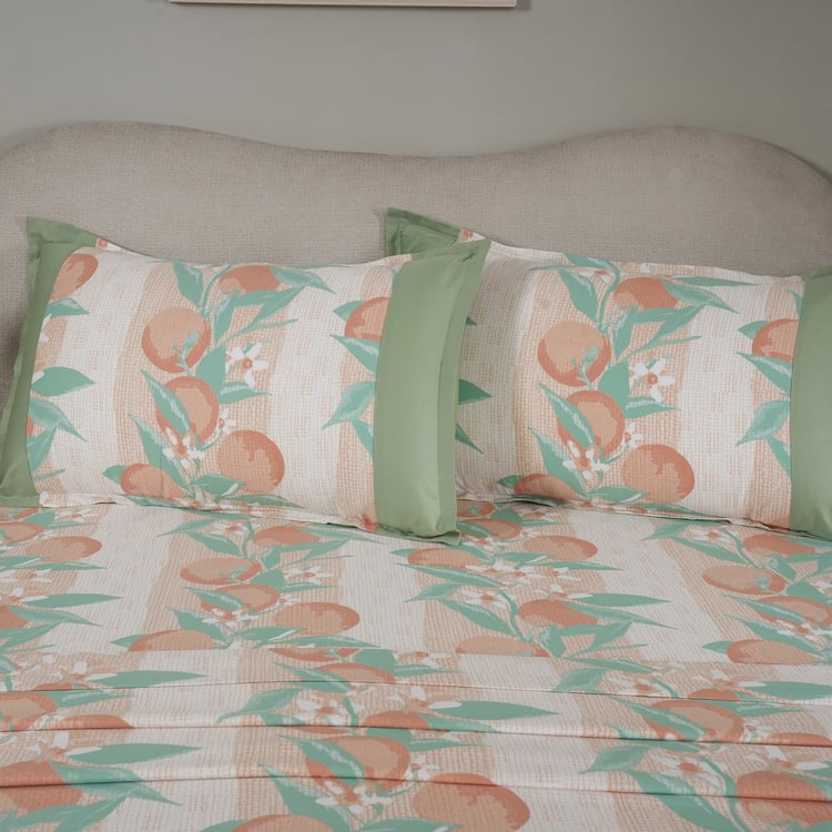 MASPAR Sensory Bloom Cotton 200TC Printed 2Pcs Single Bedsheet Set