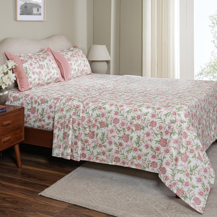 MASPAR Sensory Bloom Cotton 200TC Floral Print 2Pcs Single Bedsheet Set