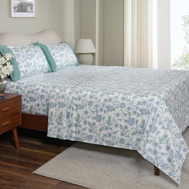 MASPAR Sensory Bloom Cotton 200TC Floral Print 2Pcs Single Bedsheet Set