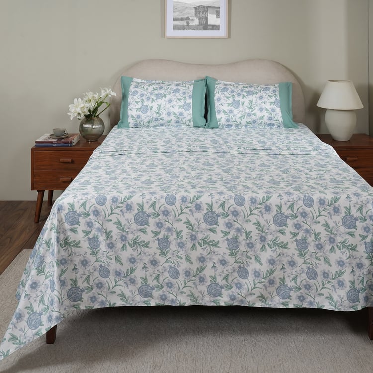 MASPAR Sensory Bloom Cotton 200TC Floral Print 2Pcs Single Bedsheet Set